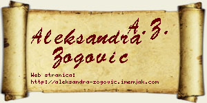 Aleksandra Zogović vizit kartica